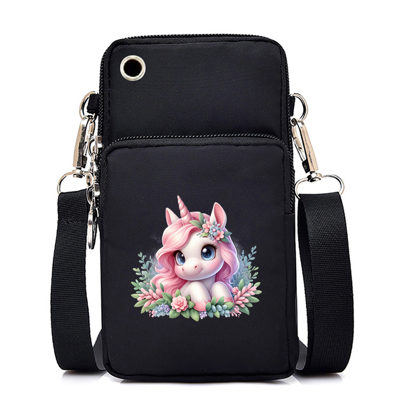 Designer Bag Cell Phone Bags Women Cartoon Unicorn 26 Alphabet Fashion Portable Small Outdoor Sports Arm Shoulder Crossbody Bag