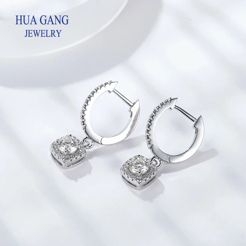 Womens Earrings Diamond Earrings S925 Pure Silver Jewelry Girl Valentines Day Wedding Gift 241106