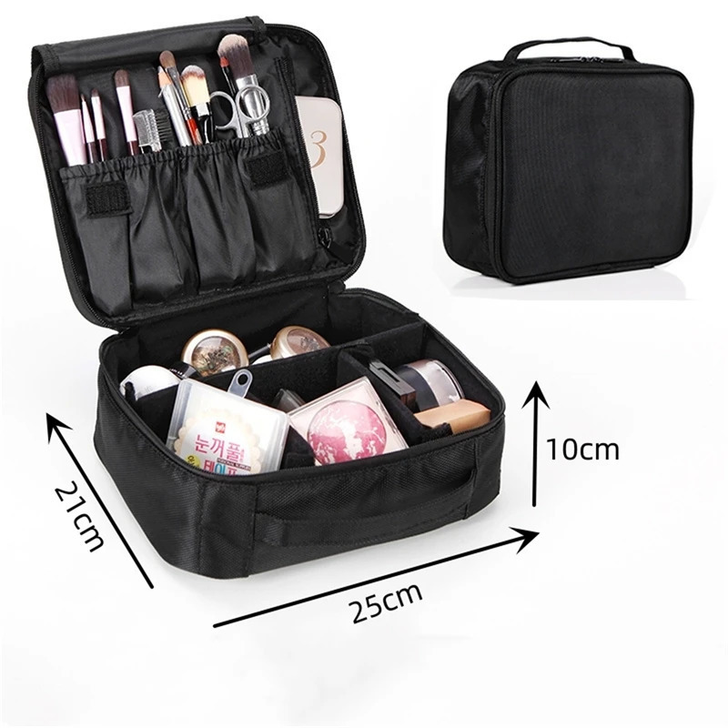 Professional Salon Barber Toolbox Makeup Train Box Makeup Bag Brush Organizer and Storage Travel Box with Adjustable Shoulder Straps 241106
