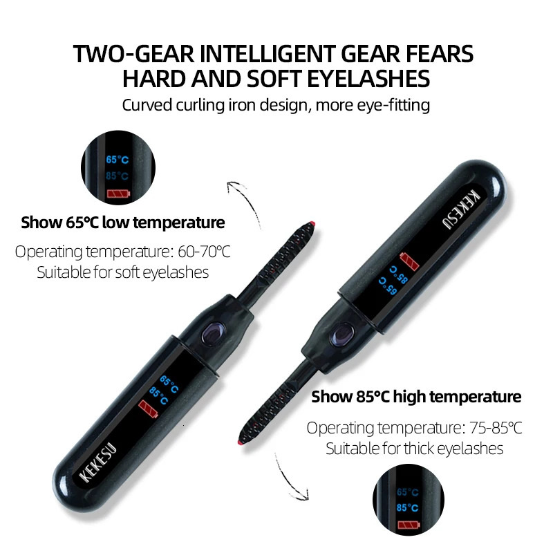 2-speed eyelash curler rechargeable electric eyelash curler with LCD display fashionable eyelash curler eye makeup tool 241107