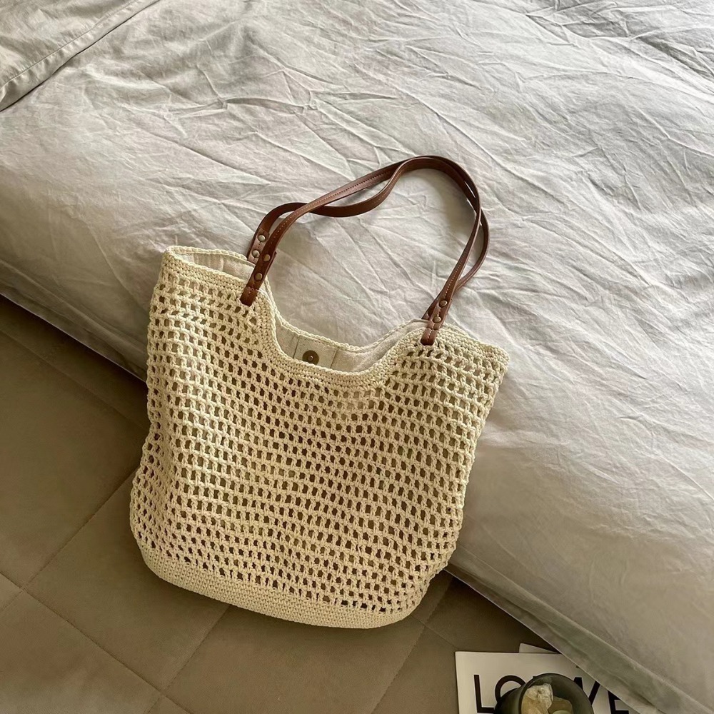 Straw Bag Women Handmade Shoulder Bag Rattan Beach Bali Messenger Totes Bag