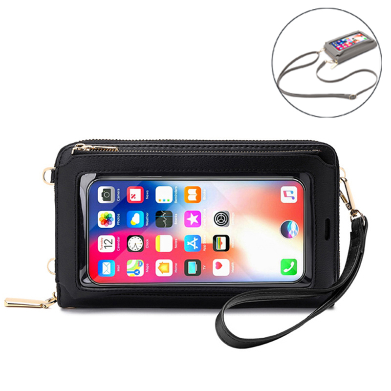 New Women PU Leather Shoulder Bags Female Multifunctional Large Capacity Crossbody Bags Girls USB Charging Handbag Phone Purse