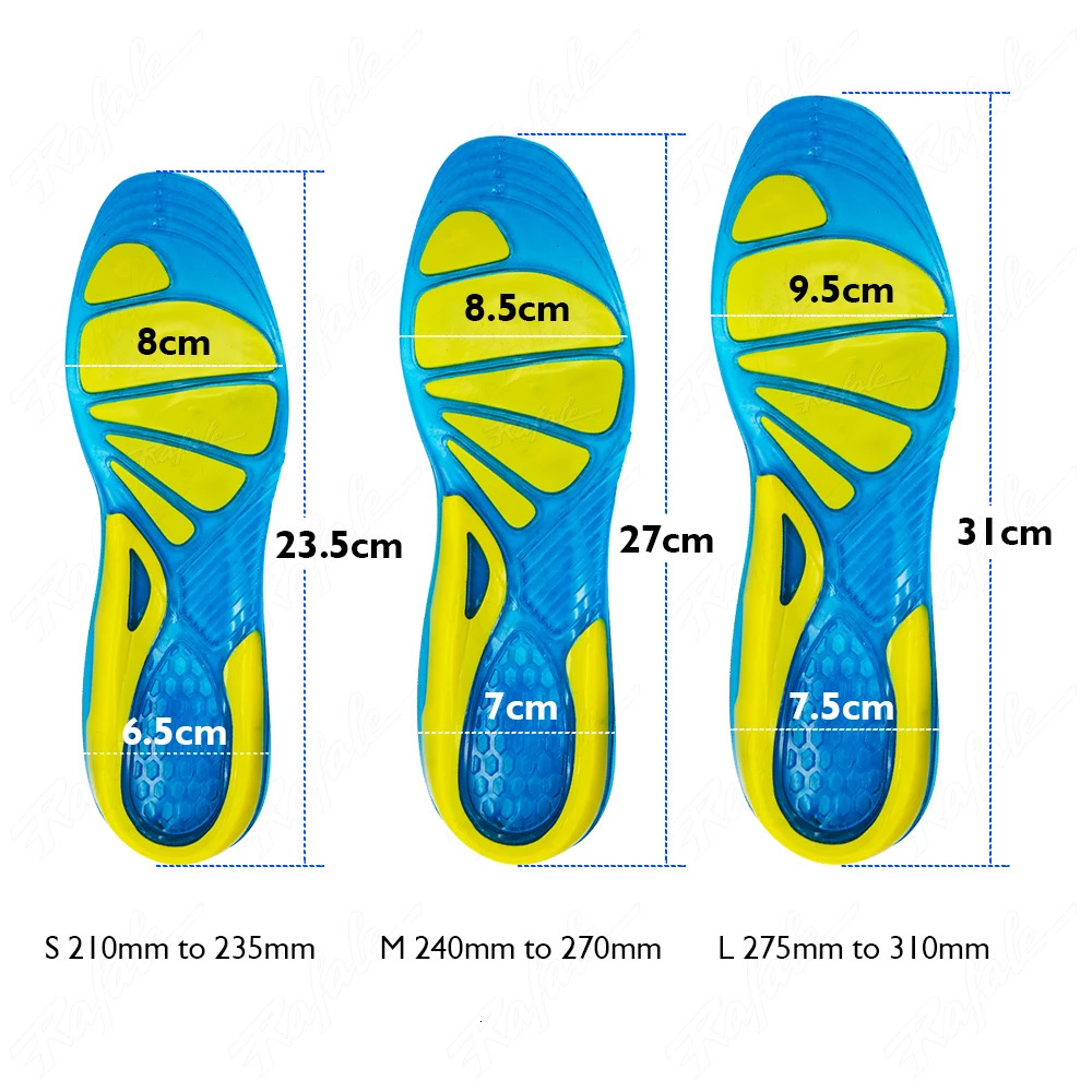 Thick silicone gel soft sports insole massage pad Orthodontic foot care insole shock pad 241106