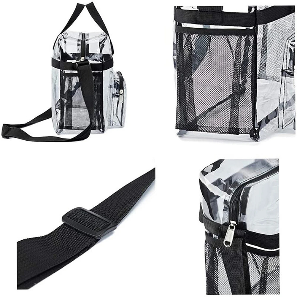 Transparent PVC storage bag for toilets portable waterproof womens face wash bag for business travel 241106