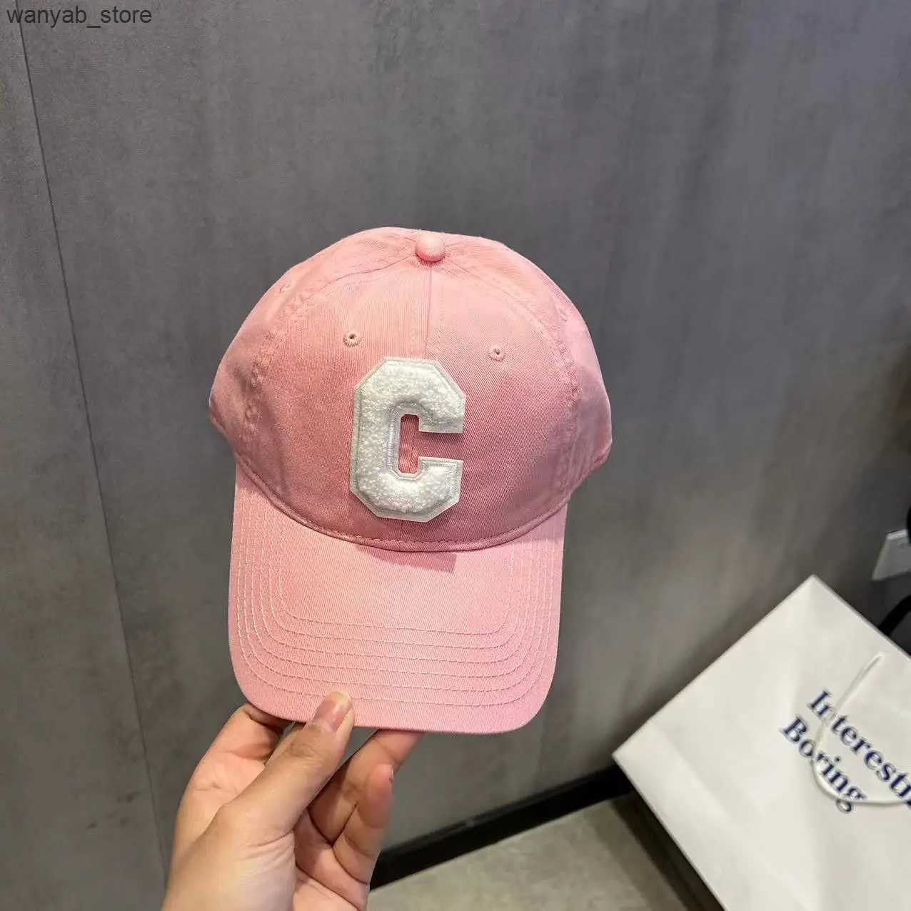 Ball Caps Fluorescent Yellow Duck Tongue Hat C-Letter Fashion Hip Hop Hat Casual Hat Korean Street Minimalist Sunset Baseball Hat L240910