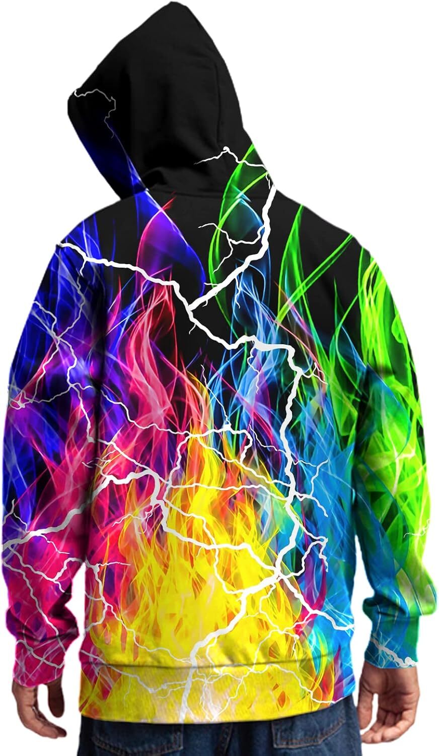 Hoodie for Unisex Novelty 3D Printed Hoodies Long Sleeve Sweatshirts for Men Women with Big Pockets Graphic Trendy colored patterns