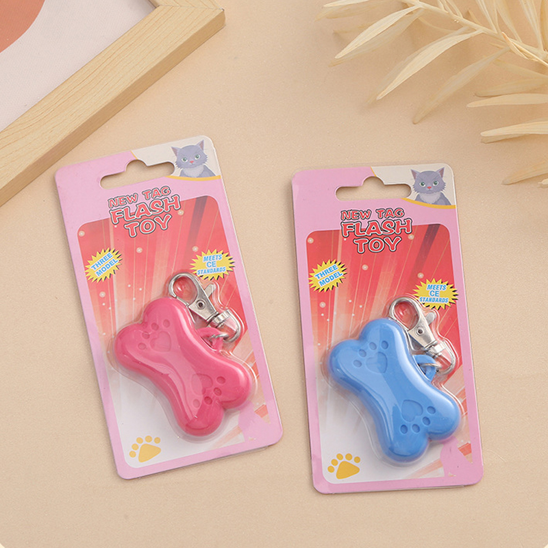 Dogs and cats pet silicone bone-shaped light-emitting pendants pet supplies explosive cross-border pet pendants light-emitting tags