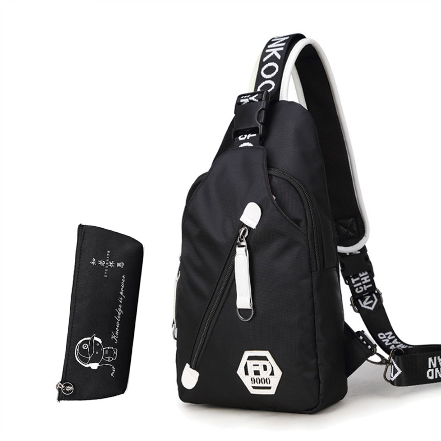 Crossbody Bags for Boy Girls Kids Lightweight Messenger Chest Bag Pack Casual Waterproof Oxford Single Shoulder Strap Sling Bag