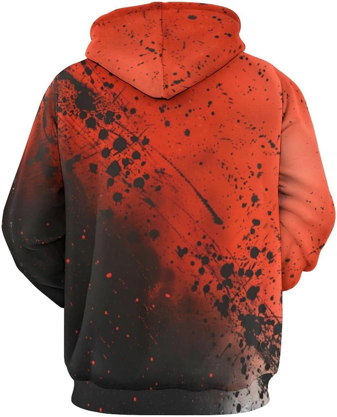 Hoodie for Mens Womens Unisex 3D Digital Print Sweatshirts Hooded Top Galaxy Pattern Pullover Hoodie Graphic Cool colored patterns red