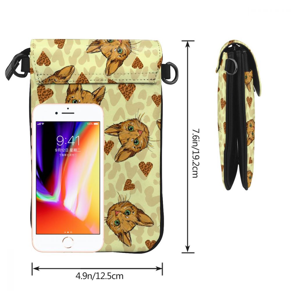 Brand Mini Mobile Phone Bag Cat Design Crossbody Bags for Women Wallet for Universal Phone Cash Female Single Shoulder Handbags
