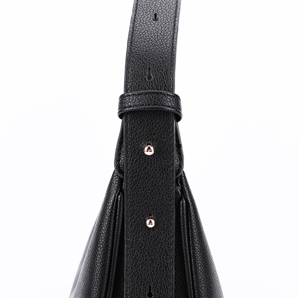 Crescent Shoulder Bag with Adjustable Strap Clutch Handbag Solid Color Trendy Crossbody Bag with Zipper Closure for Women