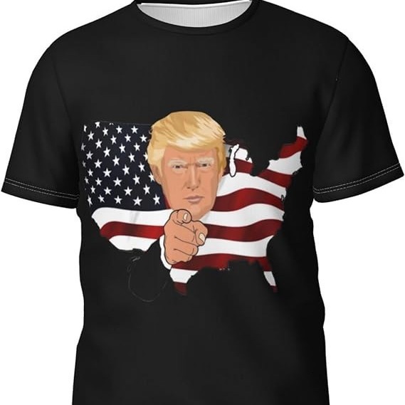 New Trump T-shirt Summer Handsome Sports Running Quik Dry Round Neck Short Sleeve Top Fun 3D Printed Picture