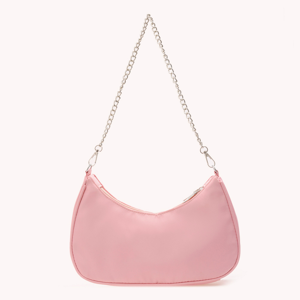 Solid Color Shoulder Purse Women Underarm Bag Ladies Fashion Top-handle Clutches Black Beige White Pink Handbag Pouch