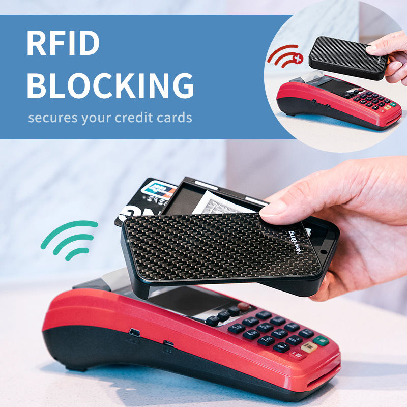 New-Bring Card Holder Men Purse Carbon Fiber Minimalist Slim Rfid Wallet for Bank Business ID Card Holder Case