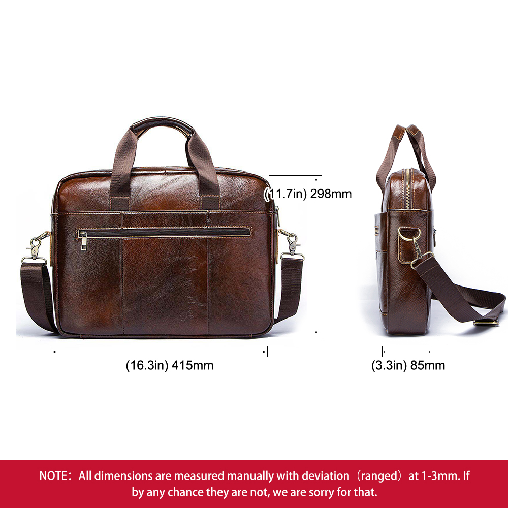 Genuine Briefcases for Men: Laptop Bags, Travel & hot Work, Top Layer Leather