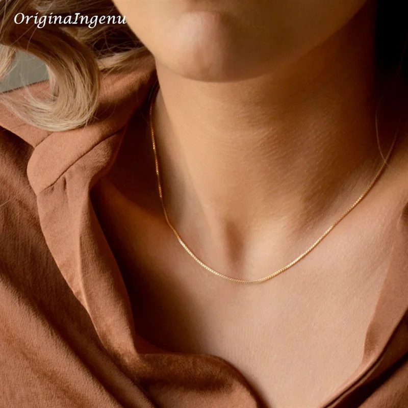 14K gold-plated snake chain necklace Boho necklace Dainty chain necklace minimalist jewelry waterproof necklace 241107