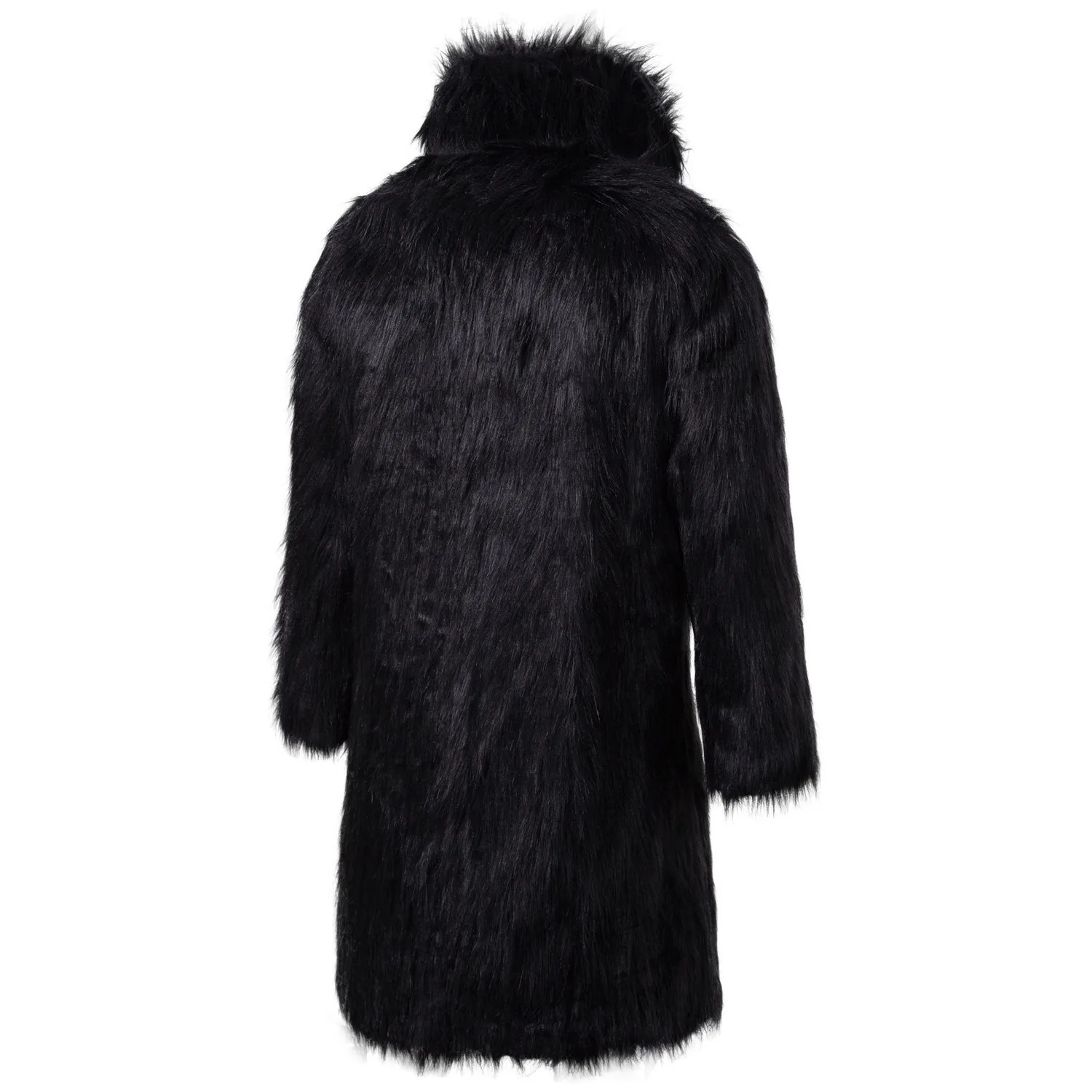 Long haired coat winter jacket black and white hooded faux mink windproof camouflage clothing 241107