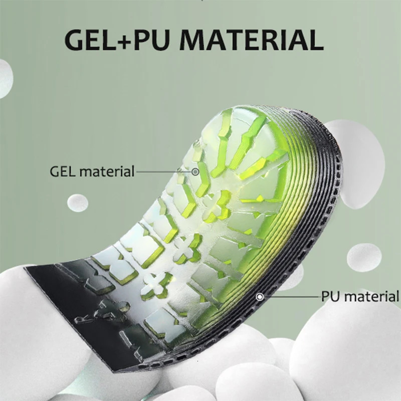 Increase height Indoles gel soft PU material 1.5CM 2.5CM 3.5CM mens invisible height insole 241106