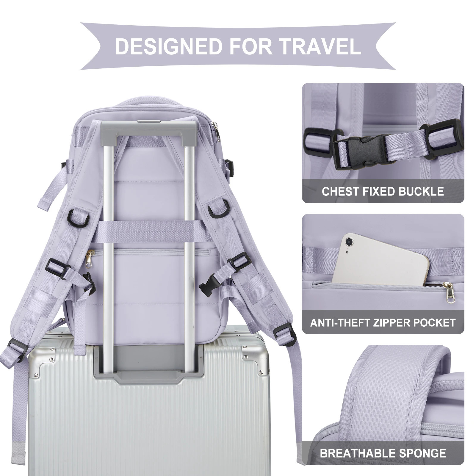 Womens cabin travel backpack laptop bag large capacity Easyjet portable 45x36x20 backpack Ryanair 40x20x25 waterproof bag 241106