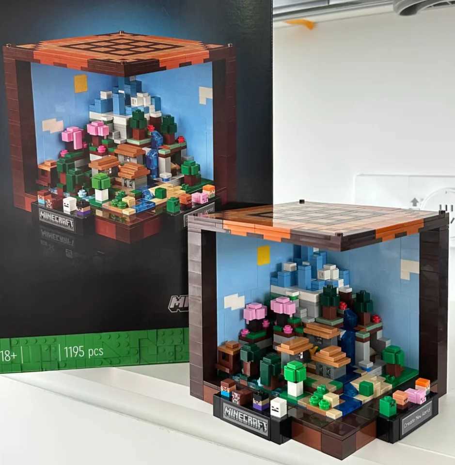 Blocks Blocks Craft Biomes Creative Workbench assembles puzzle toys compatible with 21265 building blocks for birthdays and Christmas gifts H241107 CL