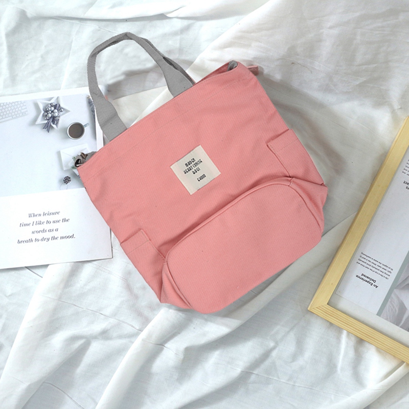 Women Fashion Casual Canvas Multifunctional Messenger Bag Ladies Shoulder Bags Bookbag Large Shopping Bag Tote
