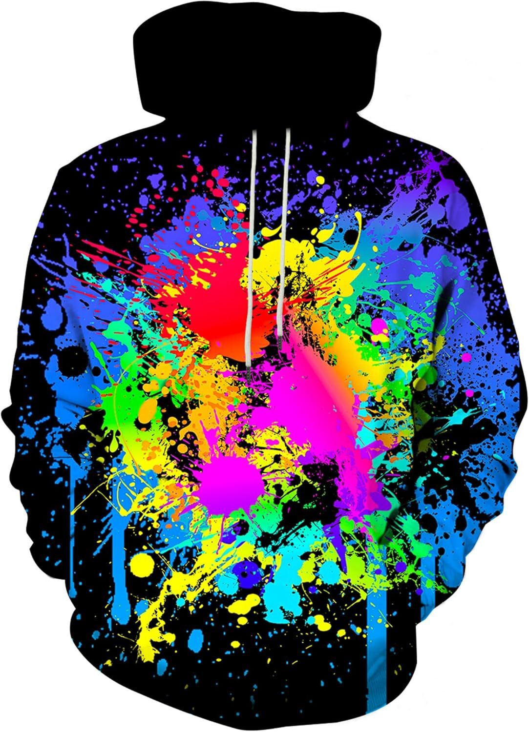 Hoodie for Mens Womens Unisex 3D Novelty Hoodies for Men Women Cool Graphic Pullover Sweatshirts with Pockets Graphic Trendy colored patterns