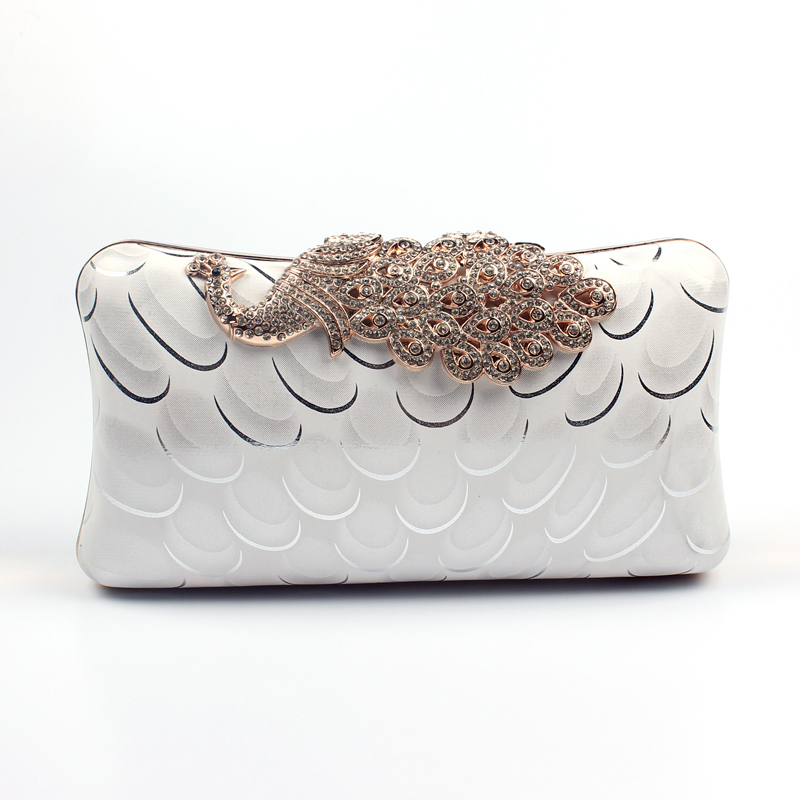 Bridal Wedding Lady Evening Bags Diamonds Phoenix Day Pouch Clutches Women Messenger Shoulder Bag Purse Party Girl Handbags