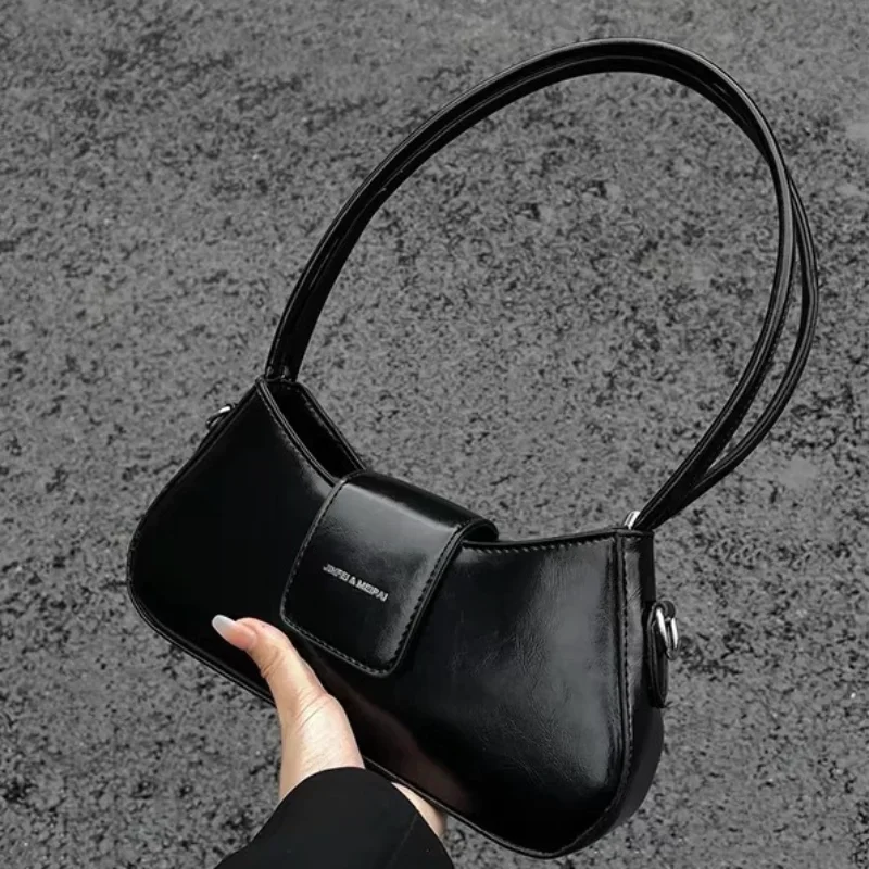 Designer Luxury Shoulder Bags Pu Leather Underarm Crossbody Bag Women 2023 Summer Fashion Simple Shoulder Handbag and Purse