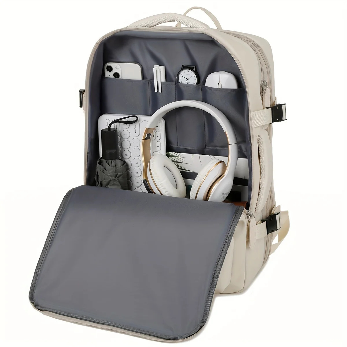 Expandable backpack for men large capacity backpack for business travel backpack for college students laptop bag 241106