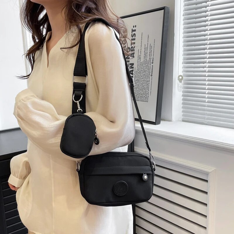 Oxford Cloth Shoulder Bag For Women'S New Korean Version Lightweight Backpack With Large Capacity For Outdoor Travel, Crossbody