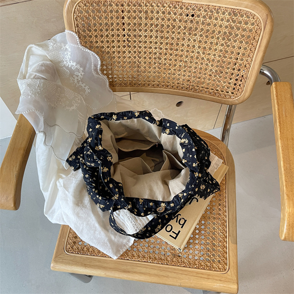Women Floral Shoulder Bag Large Capacity Canvas Flower Printed Handbag Summer Casual Bag Girls Outdoor Bag