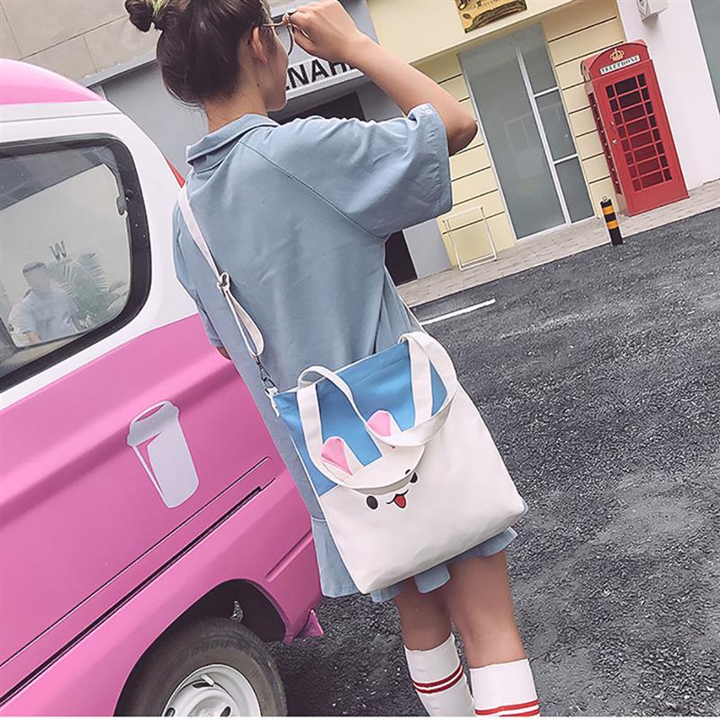 Cute Rabbit Women Shoulder Bags Shopping Bag Tote Package Crossbody Bags Purses Casual Handbag For Women Bookbag
