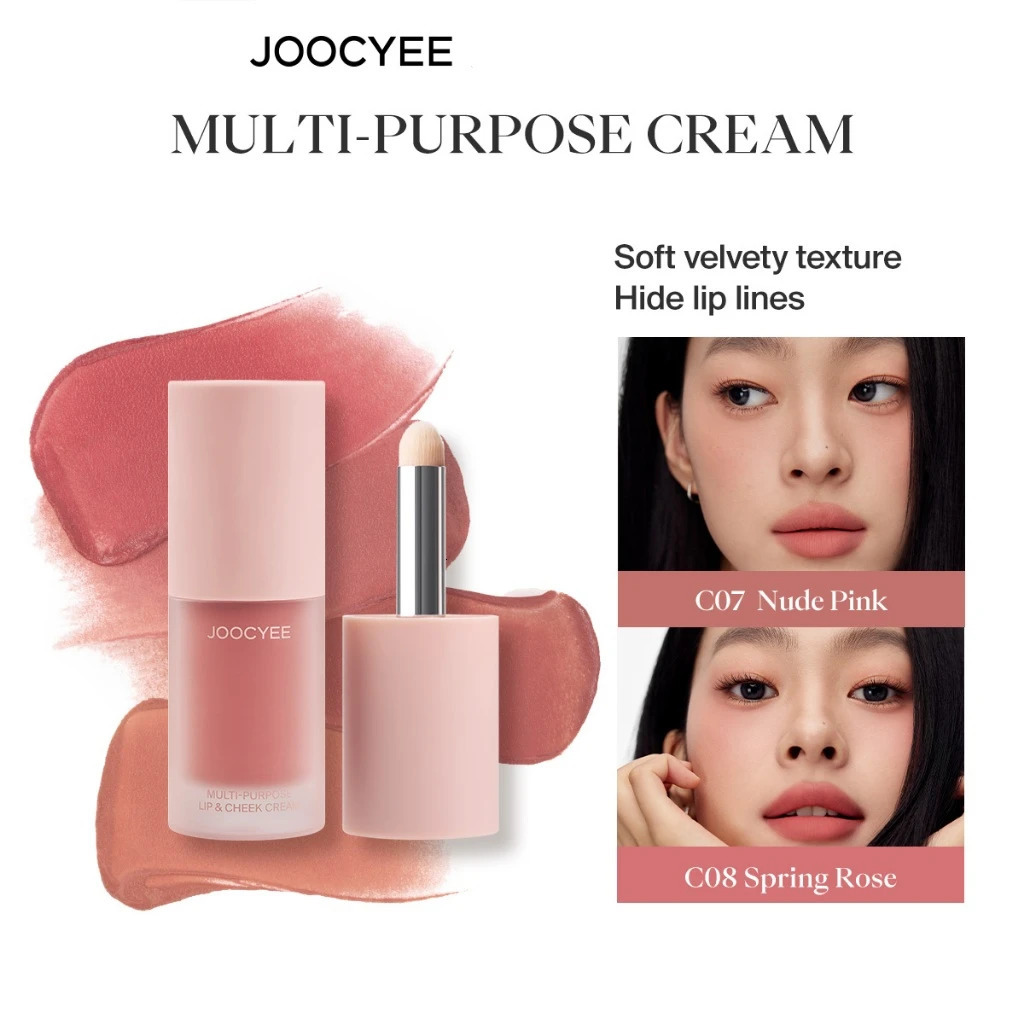 Joocyee Multi-purpose Cream Natural Look Easy to Blend Long-wearing Lip Glaze Blush Full Face Makeup Highlighting Blush Makeup 241107