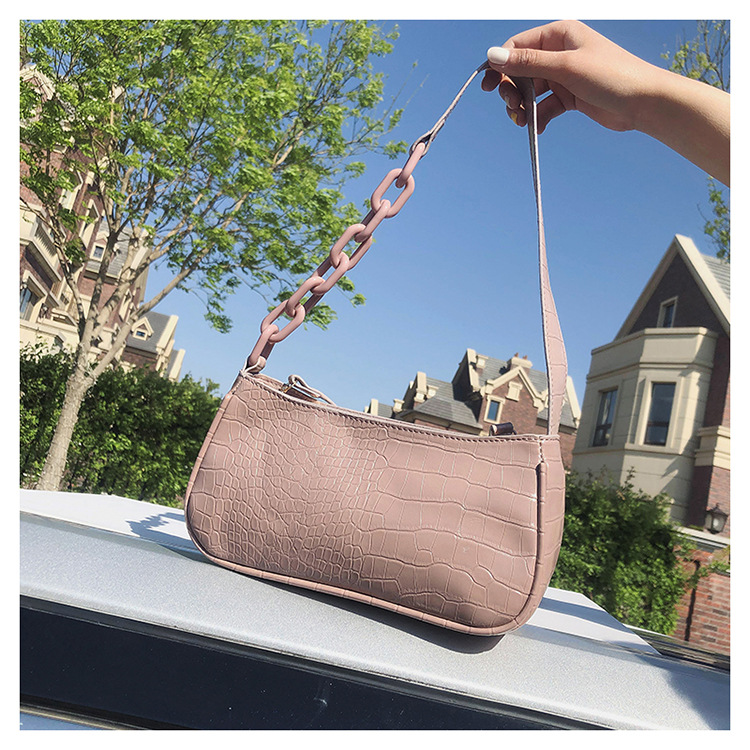 Women bag new 2023 fashion messenger bag texture square soft cotton handbag wild crocodile pattern women shoulder bag