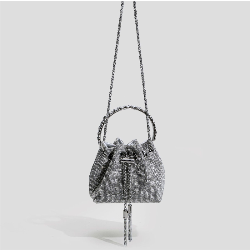 Stylish Diamonds Shoulder Bag Women Luxury Party Handbag with Colorful Rhinestone Tassel for Wedding Evening Crossbody Purse