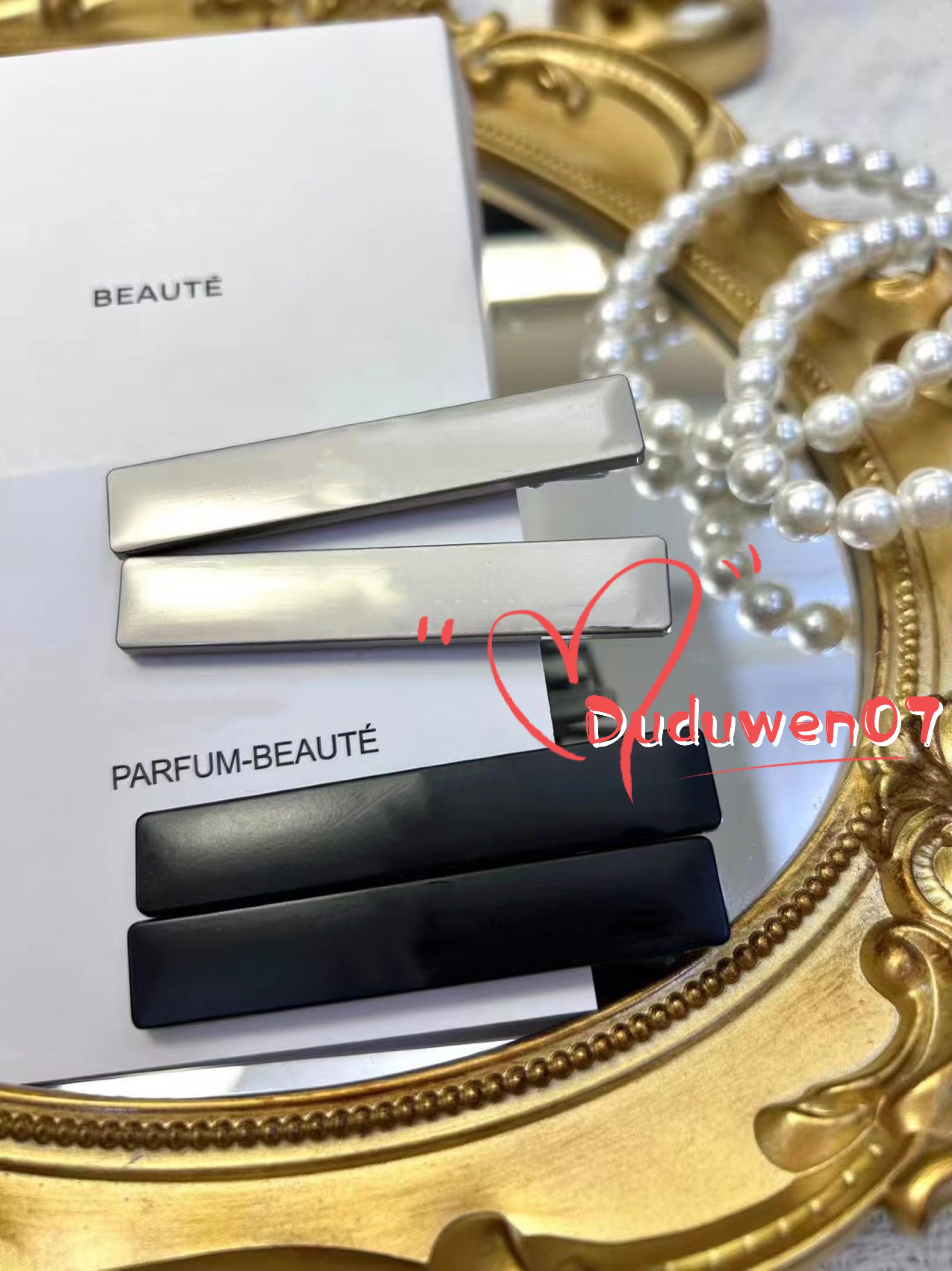 fashion Pretty Letter Hair Clips Set of 2 Metal hairpin Stones C Collection Hair Jewelry Gift box packing