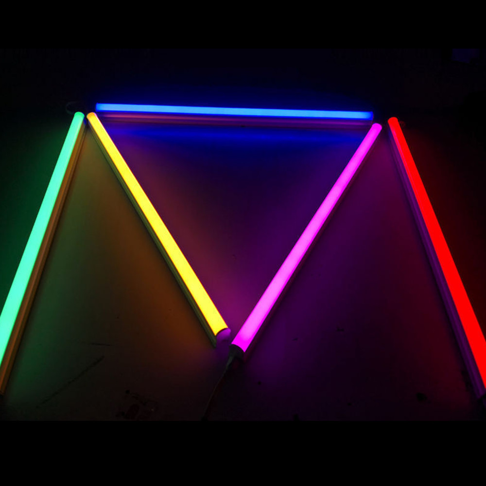 Square T5 LED Tubes Color Light 120cm 4ft 18W Integrated AC160-260V Aluminum Full PC Lamp Red Green Blue Yellow High Brightness 1200mm Fluroscent Blub
