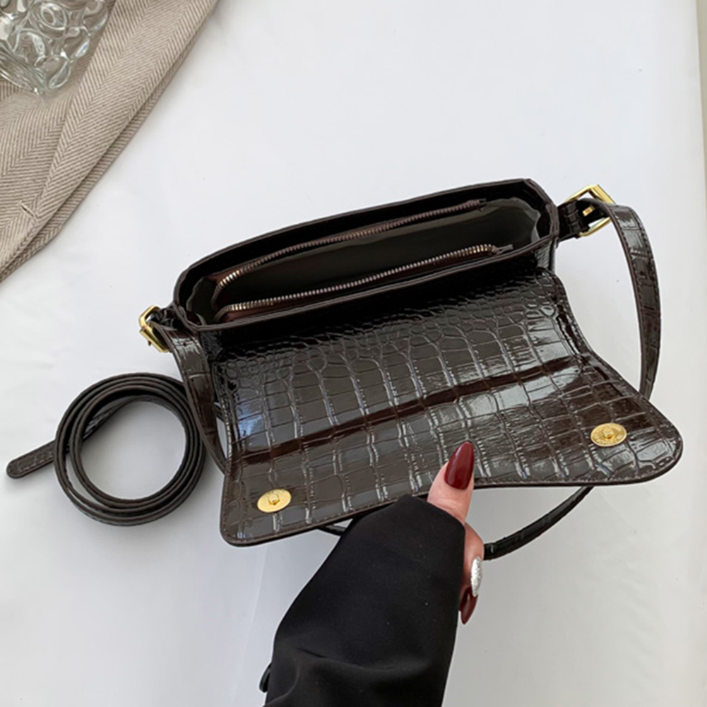 PU Simple Style Women Classic Shoulder Bag Fashion Bag Adjustable Strap Solid Color Everyday Shoulder Bag All-Match Shoulder Bag