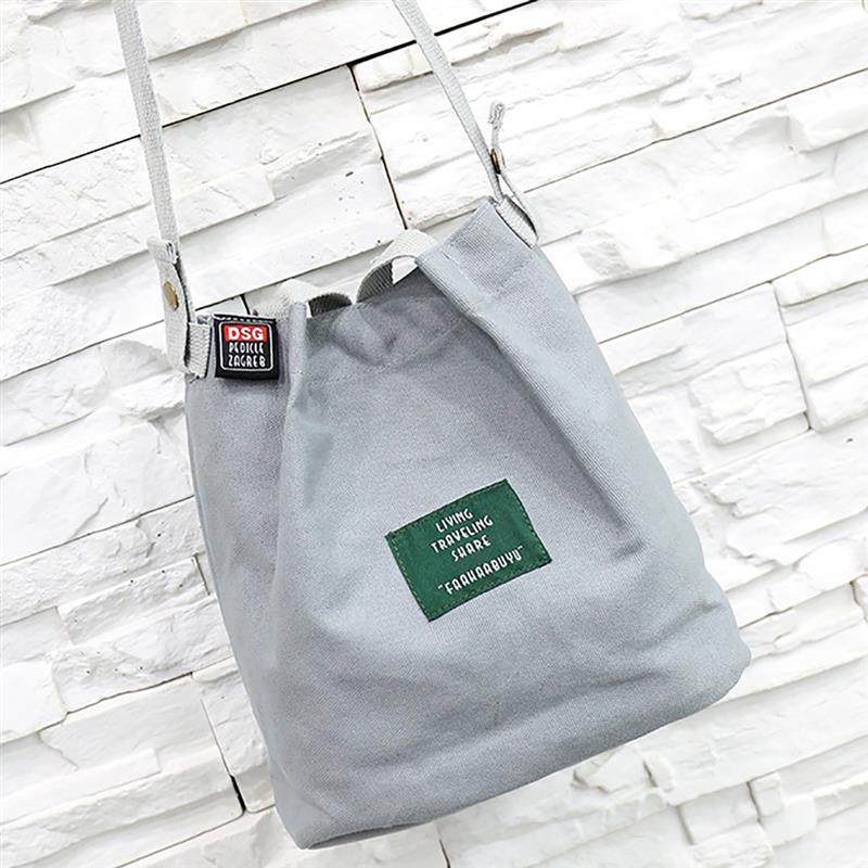 Lady Canvas Handbag Mini Single Shoulder Bag Female Shopping Bags Bucket Pack Fashion Designer Women Bag