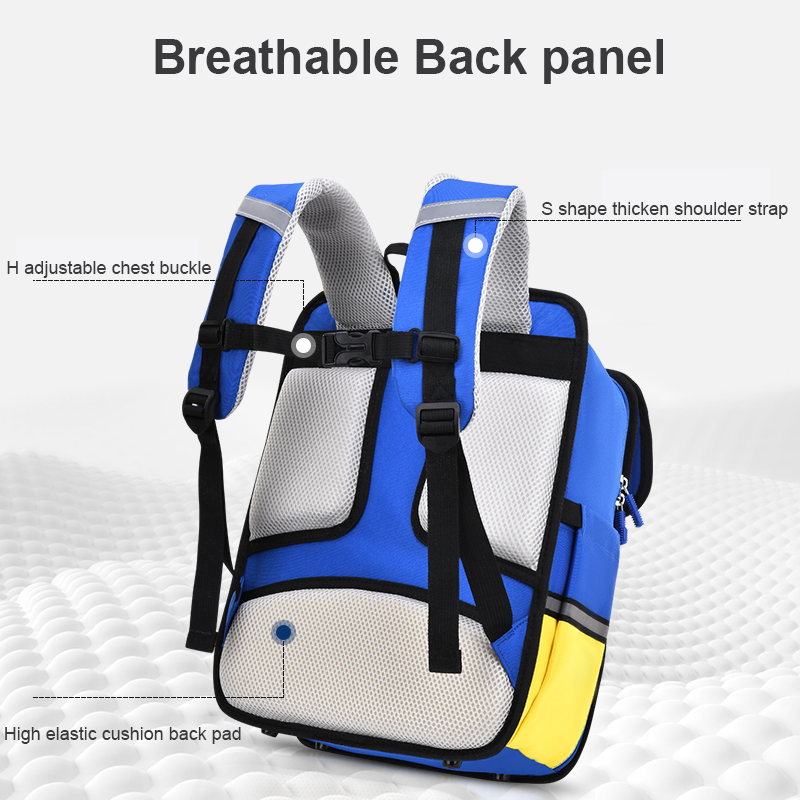New Design Elementary School Backpack For Boys Girls EVA Pencil Case Set Orthopedic Breathable Load Reducing Children Schoolbags