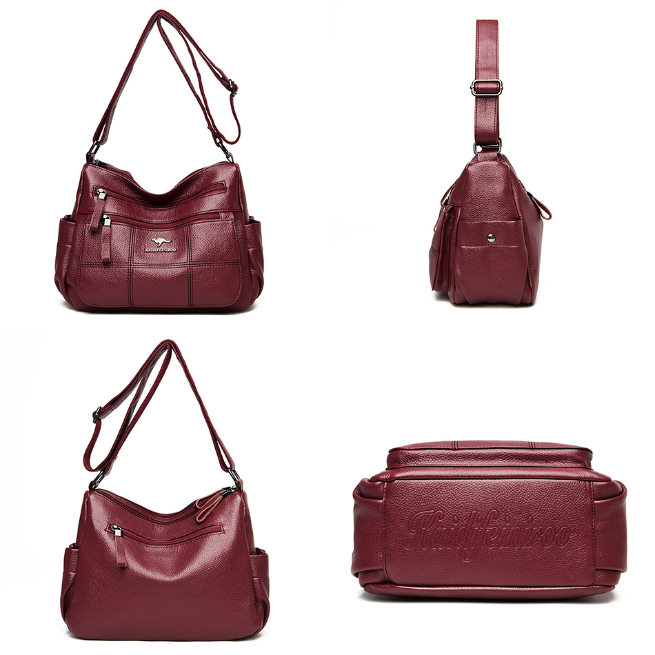 Genuine Brand Soft Leather Women Bags Luxury Handbags Purses Designer 2022 Trend Shoulder Crossbody Messenger Sac for Female