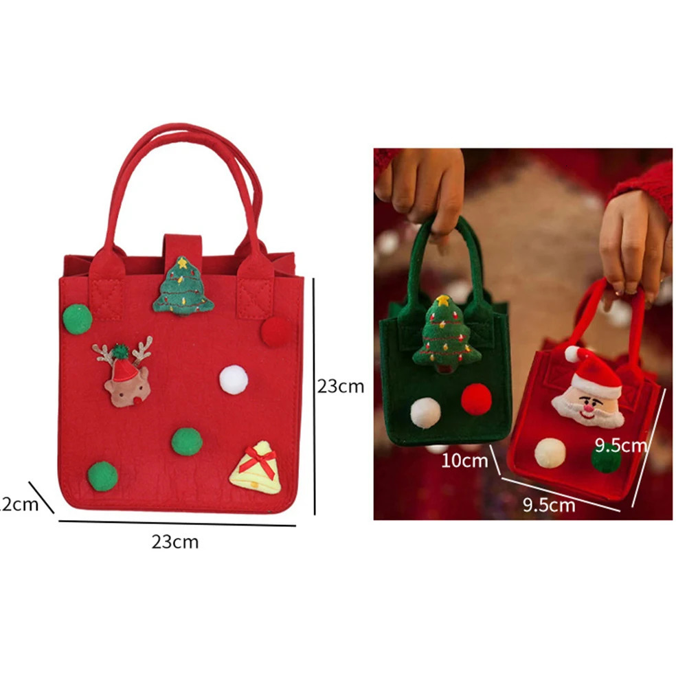 Reindeer Decorations Home Decor Creative Christmas Gift Packaging Box Christmas Felt Gift Bag Year Childrens Gift 241107