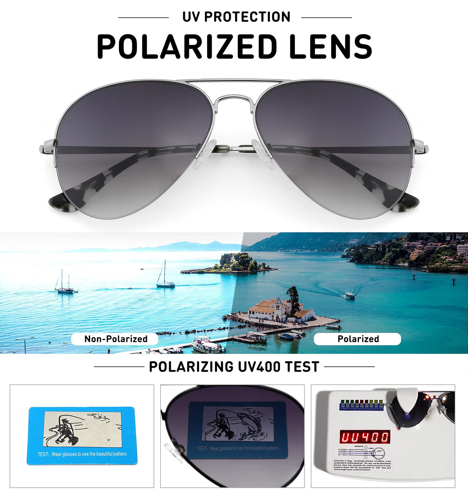 polarized sunglasses suitable for men and women UV protection lightweight driving fishing sports sunglasses glasses classic goggles 241106