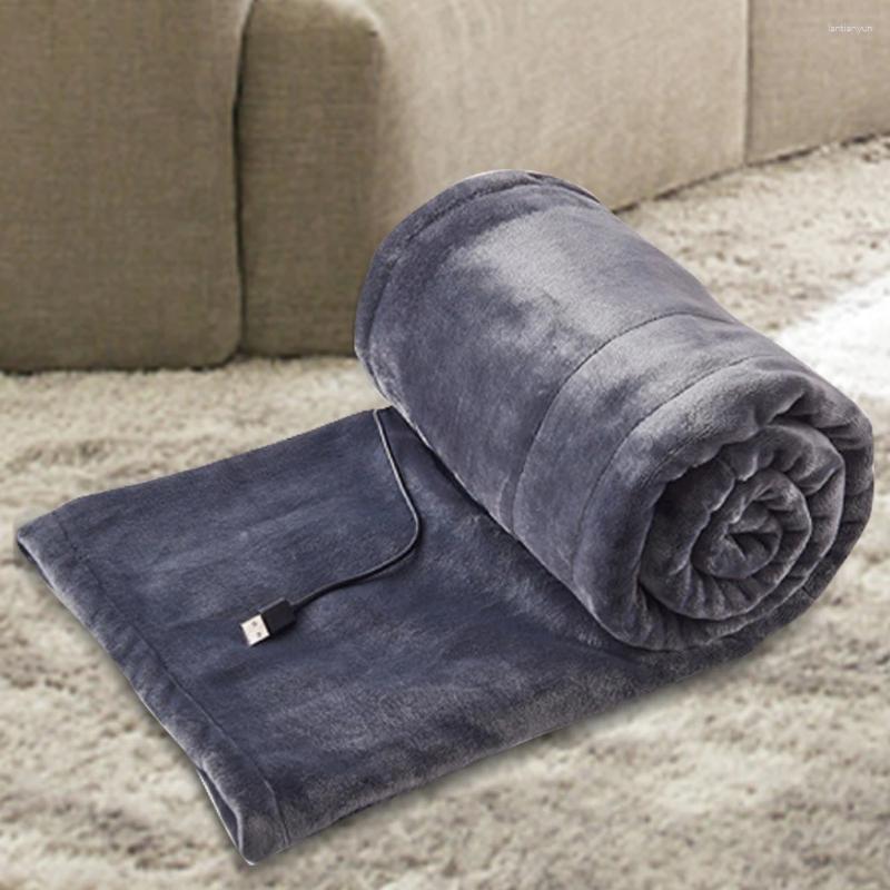 Blankets Heated Electric Blanket Flannel Washable Portable Heating Pad Soft Cozy 39 X 31 In For Home Office Use