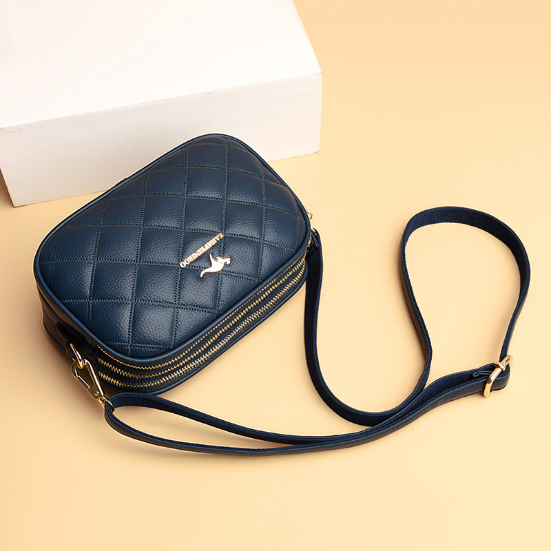 New Summer Square Small Shoulder Messenger Bag Female Girl Three Layers Circle Luxury Handbags Simple Style Crossbody Bags Purse