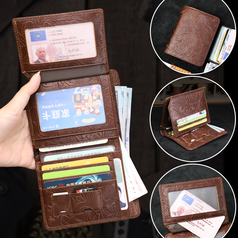 Genuine Leather Wallet Women Fold Purses Female Small Walet Card Holder SD Slot Short Wallets For Girls Money Bag Purse