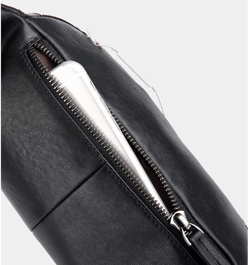 Septwolves brand Genuine leather Fashion Crossbody shoulder bag soft leather first layer cowhide MAN chest bag Soft leather men