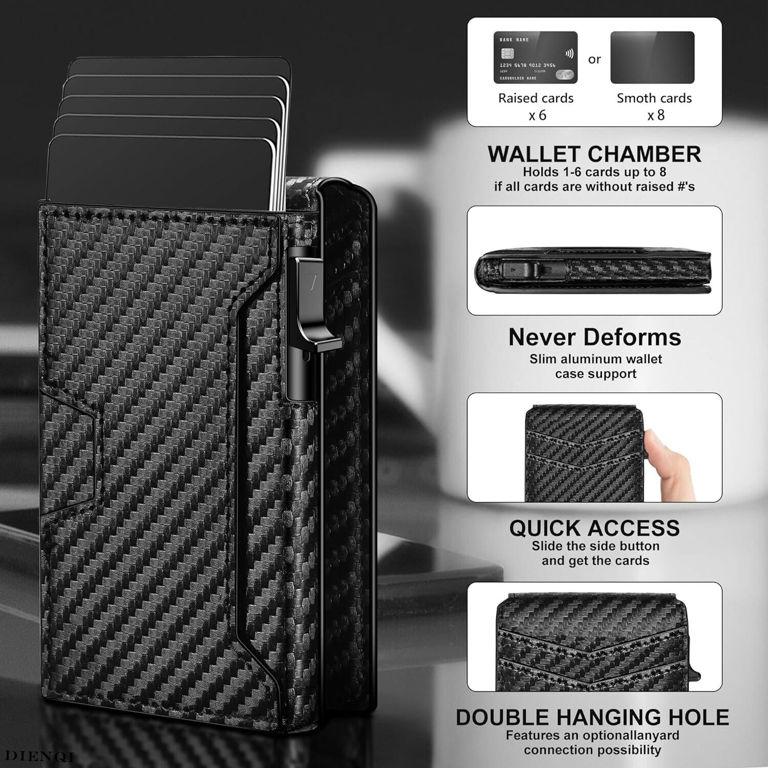 Anti RFID Credit Card Holder Wallets for Men Slim Thin Men Wallet Luxury Bank id Cardholder Case Minimalist Wallet Cartera Black