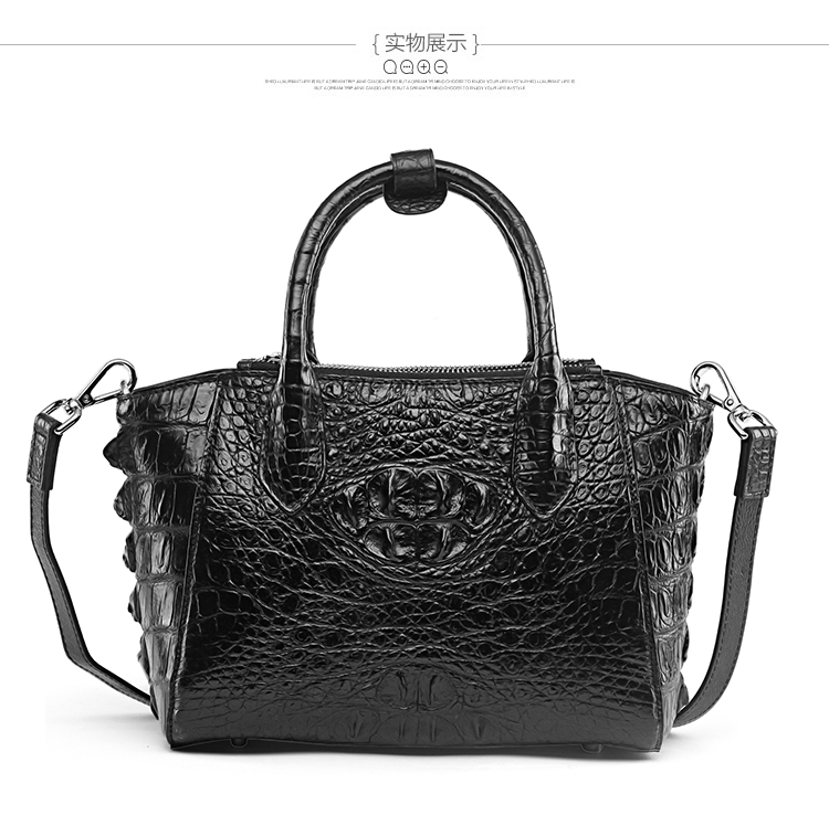 100% genuine crocodile skin leather women handbag shoulder bag, fashion alligator skin women cross body tote bag