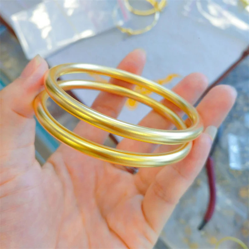 Fashionable 5mm antique inherited AU999 gold bracelet 24K genuine gold womens closed high-end exquisite jewelry bracelet 241107